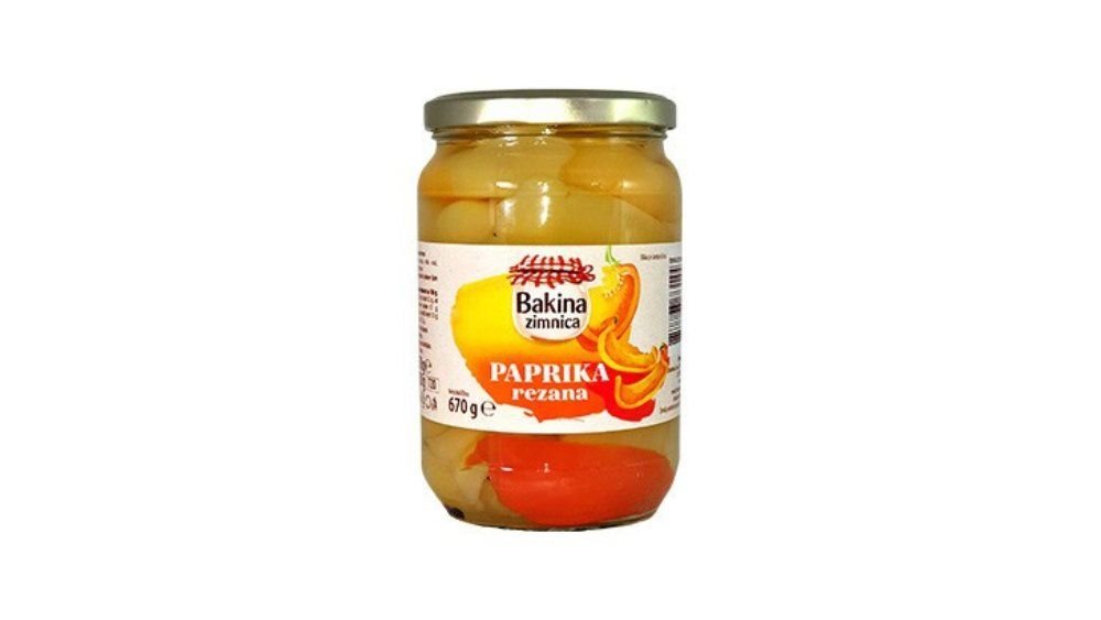 Bakina zimnica kisela paprika rezana 670 g