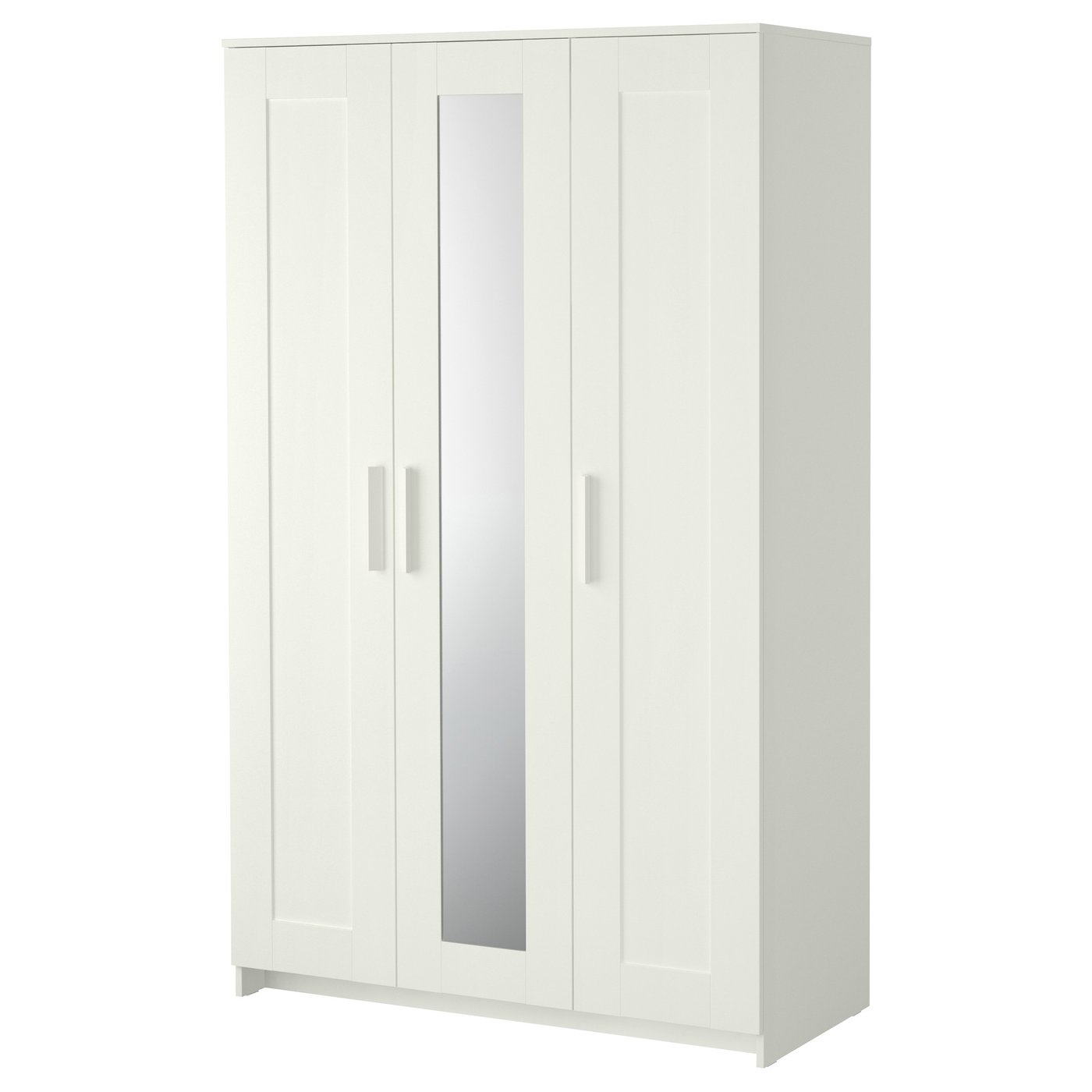 BRIMNES Ormar+3 vrata, bijela, 117x190 cm