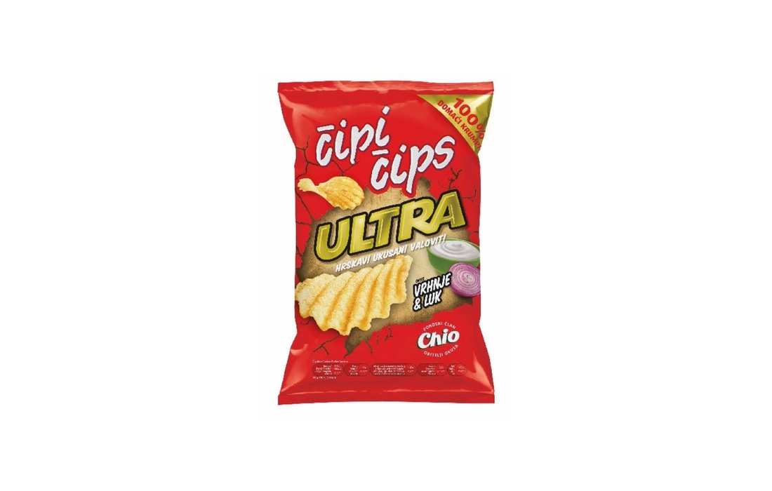 Čipi Čips Ultra Vrhnje I Luk 130g