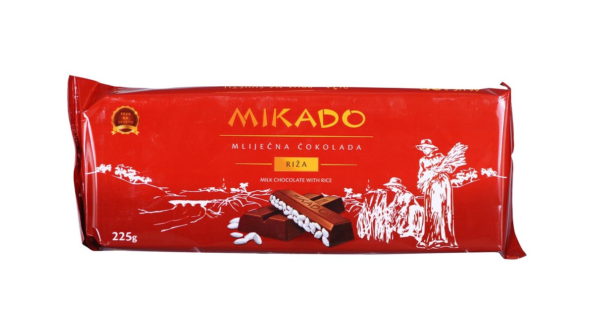 Čokolada Mikado riža 225g