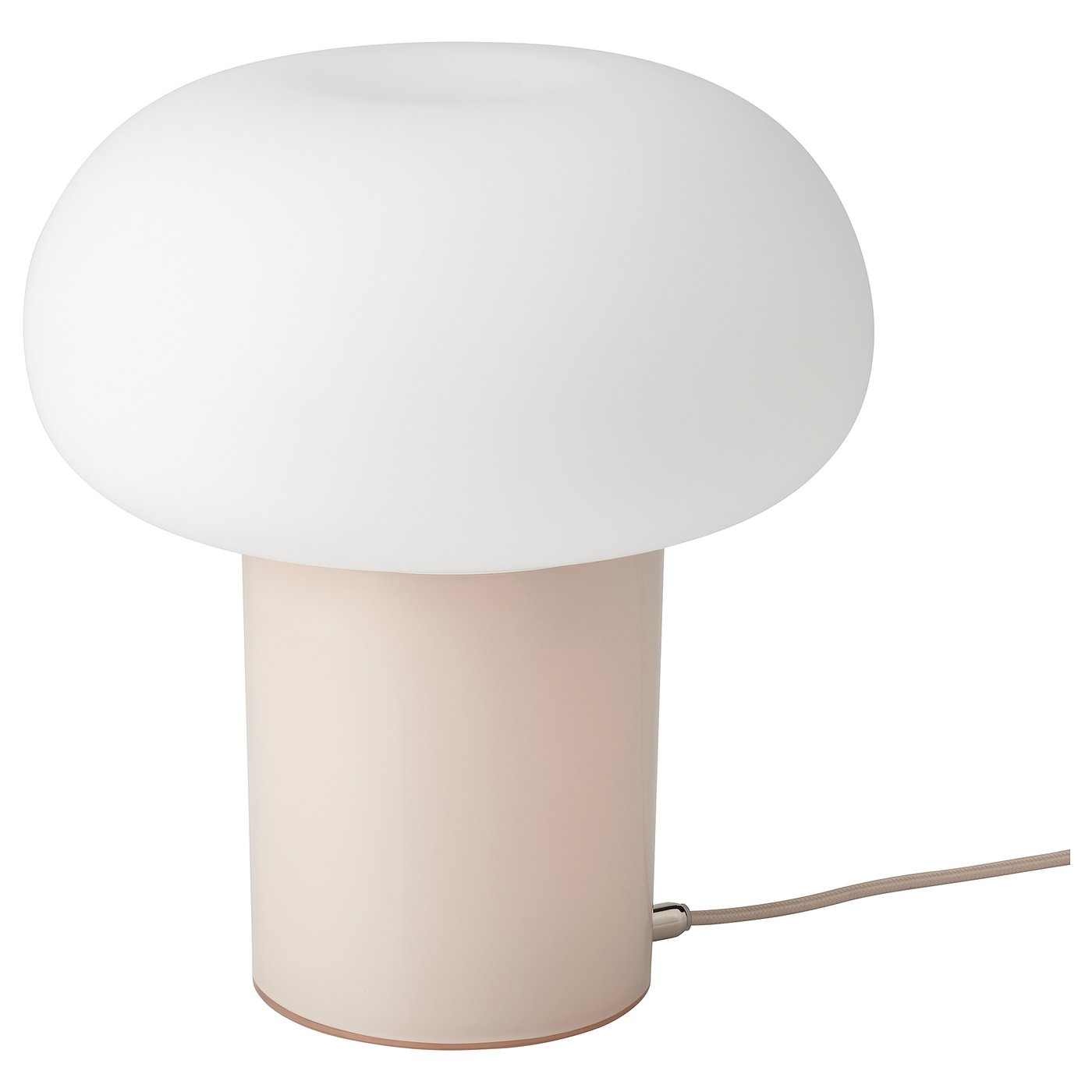 DEJSA Stolna lampa, bež/opalno bijela staklo, 28 cm