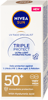 fluid s trostrukom zaštitom lica od sunca sa SPF 50+, 40 ml