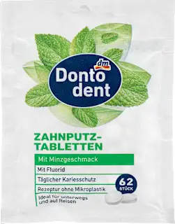 Tablete za pranje zuba s ﬂuoridom, 62 kom.