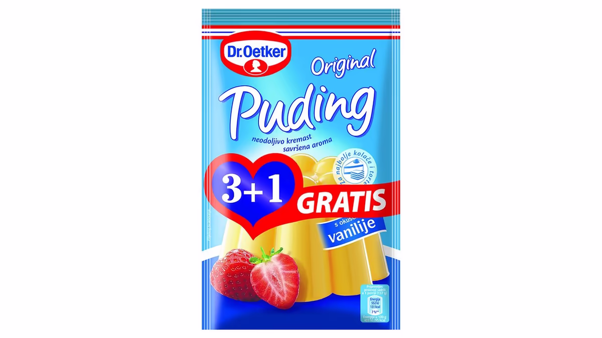 Dr. Oetker Puding Vanilija (3+1) 114g