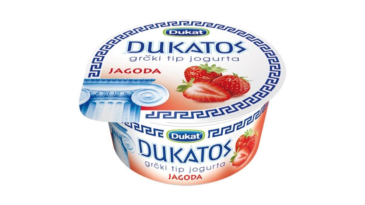 Dukat dukatos grčki tip jogurta jagoda 150 g