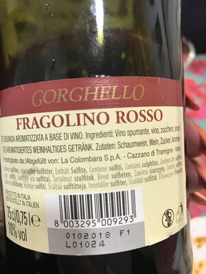 VINO FRAGOLINO 750ml