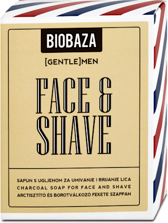 Face & shave sapun za umivanje i brijanje s ugljenom, 100 g