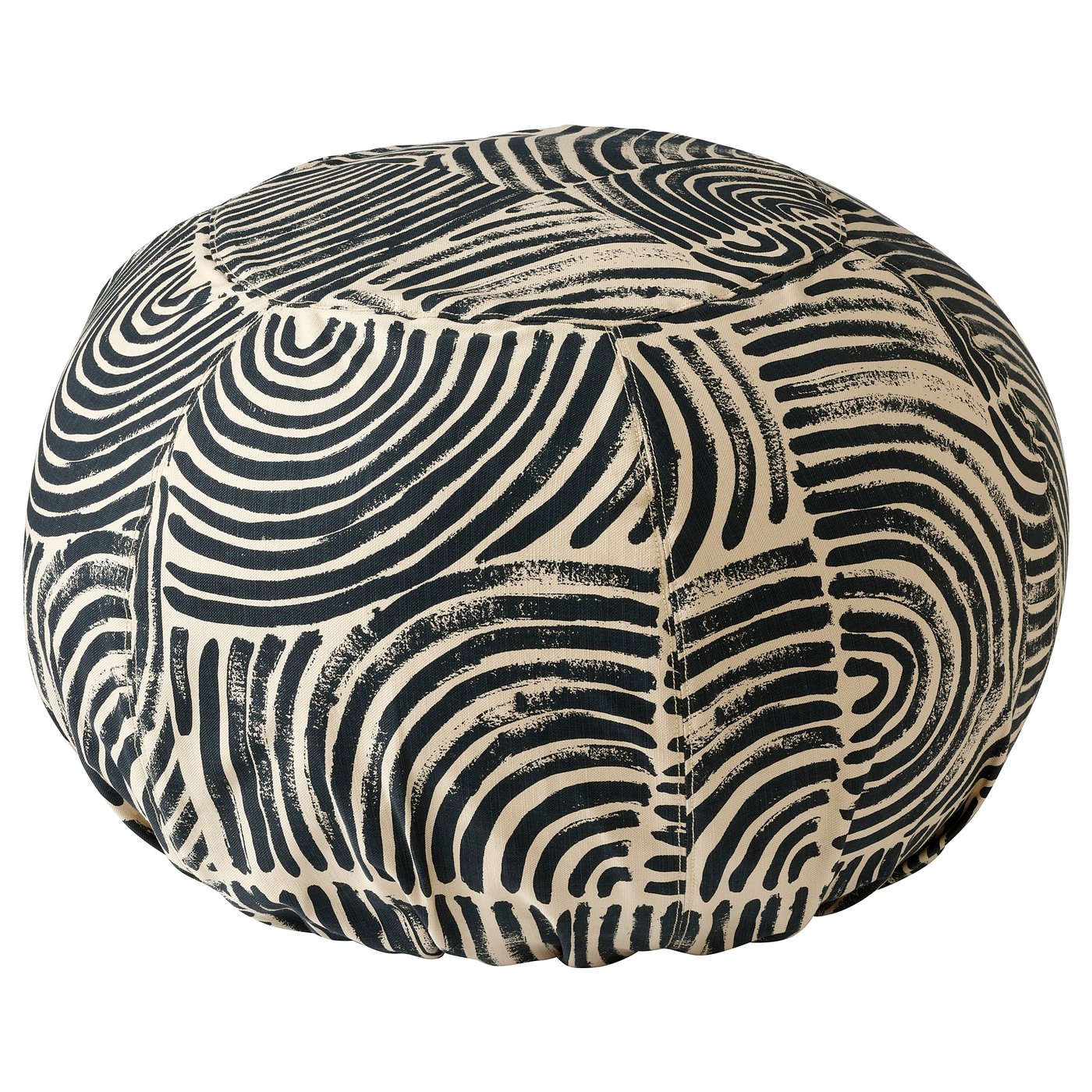 FRÖDD Podni jastuk, crna/s uzorkom, 56 cm