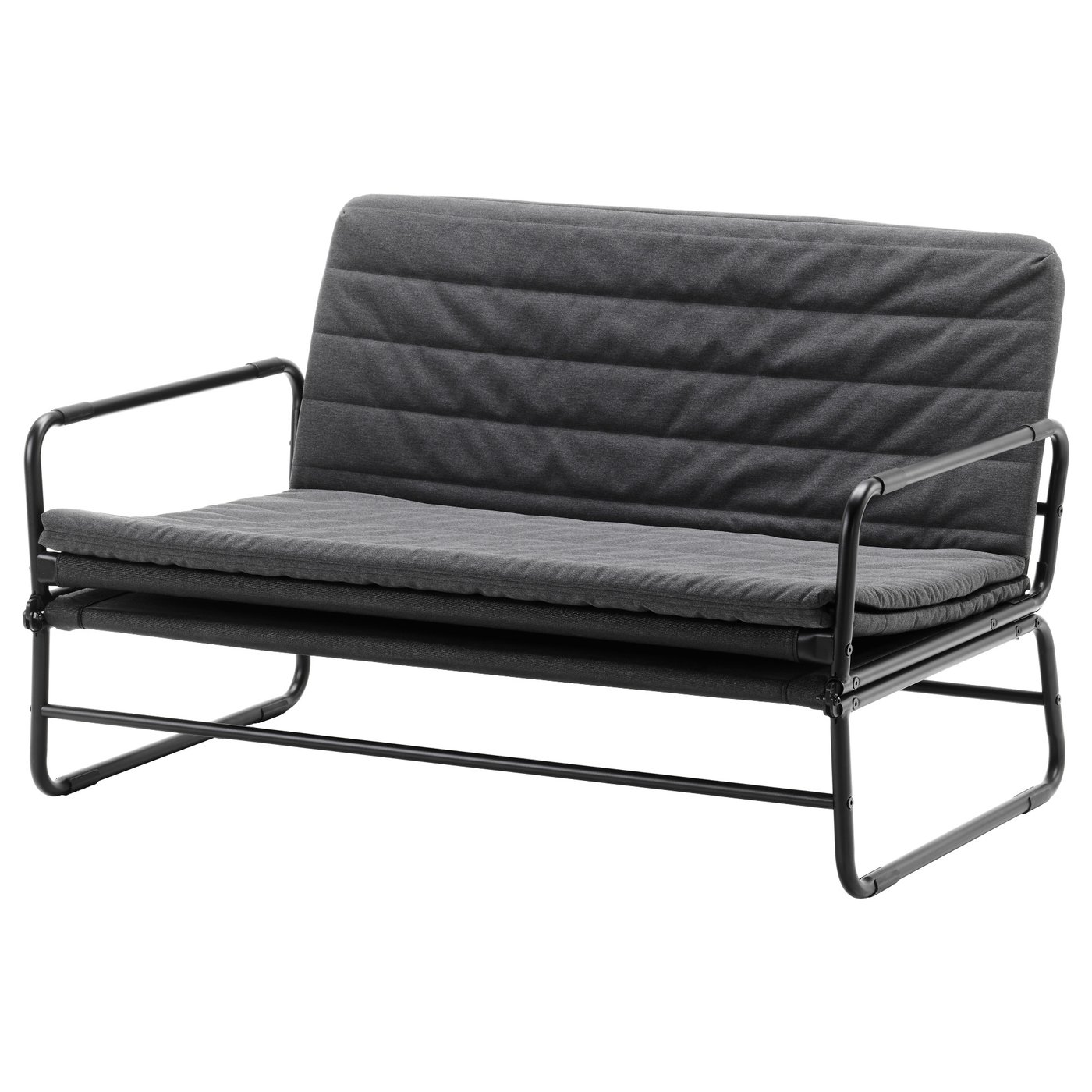 HAMMARN Sofa na razvlačenje, Knisa tamno siva/crna