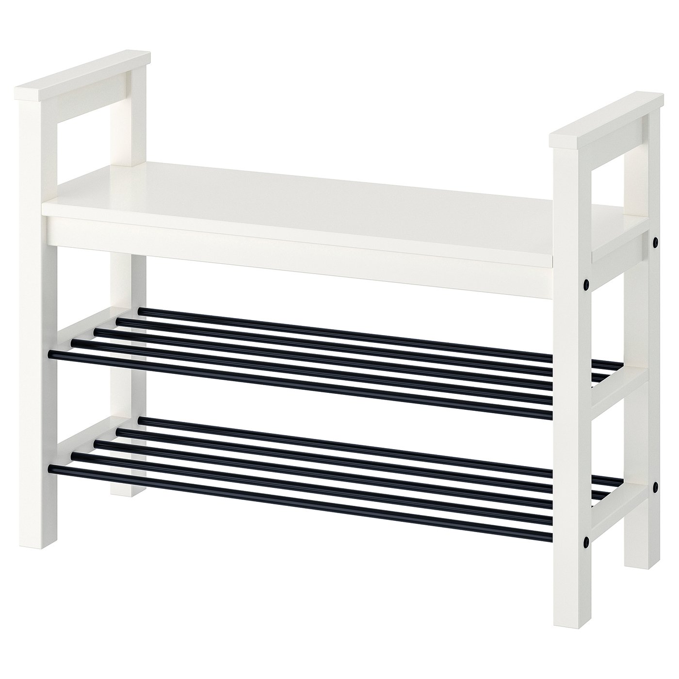 HEMNES Klupa+element za cipele, bijela, 85x32x65 cm