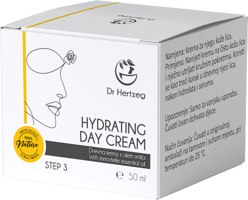 Hidratantna dnevna krema za lice s uljem smilja, 50 ml