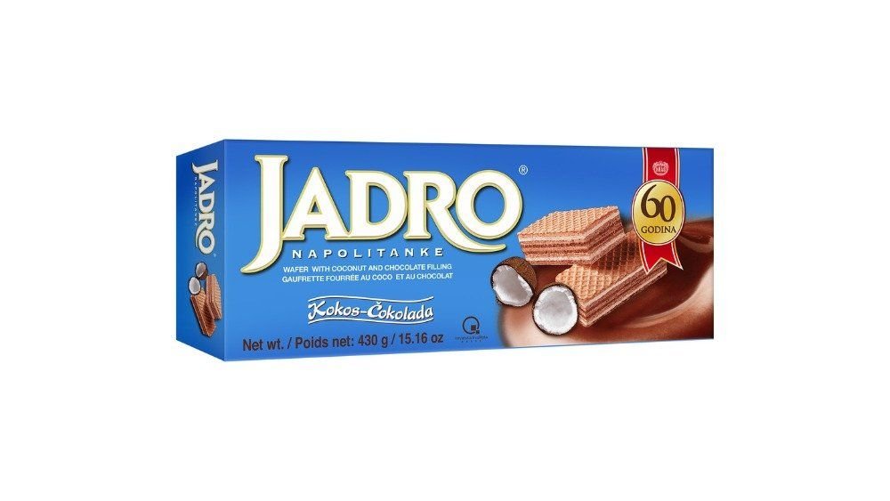 Jadro Keks Napolitanke Kokos Č. Kar. 430g