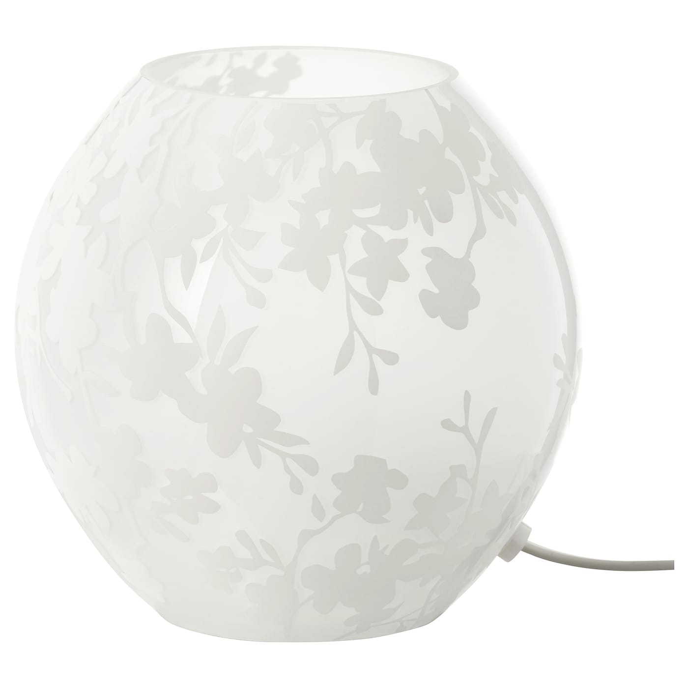 KNUBBIG Stolna lampa, cvjetovi trešnje bijela, 18 cm