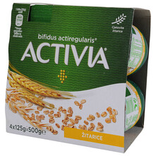 Activia Jogurt žitarice mix sa jabukom i cjelovitim žitaricama s 2,9% m.m. (4x125 g) 500 g