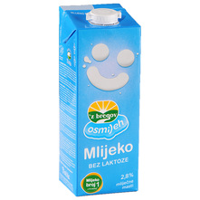 Z bregov Mlijeko bez laktoze 2,8% m.m. 1 l