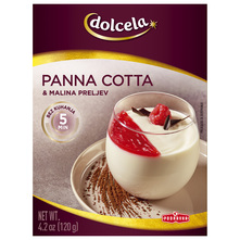 Dolcela Panna cotta&malina preljev 120 g