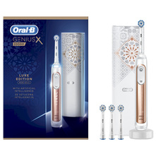 Oral B Genius X 20000 Luxe Edition Punjiva električna zubna četkica s putnim spremnikom i 3 dodatne glave