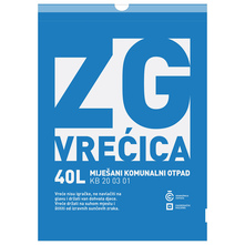 ZG Vrećica za miješani komunalni otpad 40 l 10/1