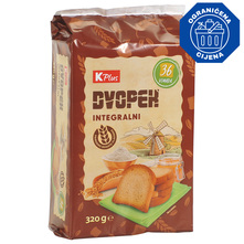 K Plus Dvopek integralni 320 g