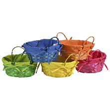 Košara s ručkom razne boje 9x21x9 cm