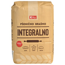 K Plus Pšenično brašno integralno 1 kg