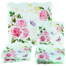 KB Home&Living Stakleni dekorativni tanjuri set 7/1