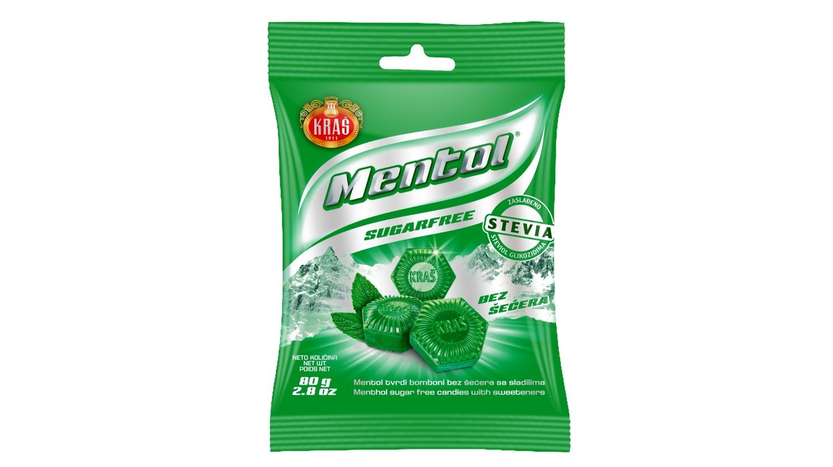 Kraš Bomboni Mentol Bez Šećera 80g