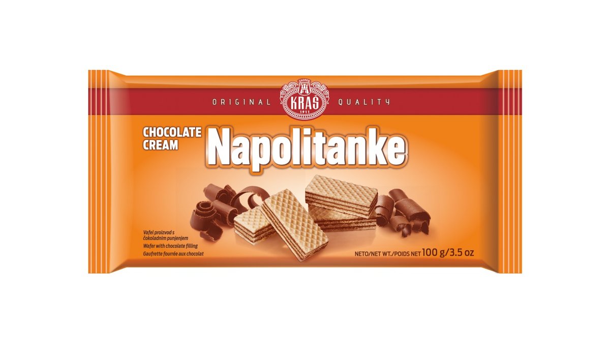 Kraš Napolitanke Chocolate Cream 100g