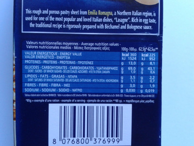 BARILLA LAZANJE 198 500g