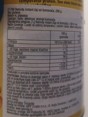BEBIVITA INSTANT ČAJ KOMORAČ 200g