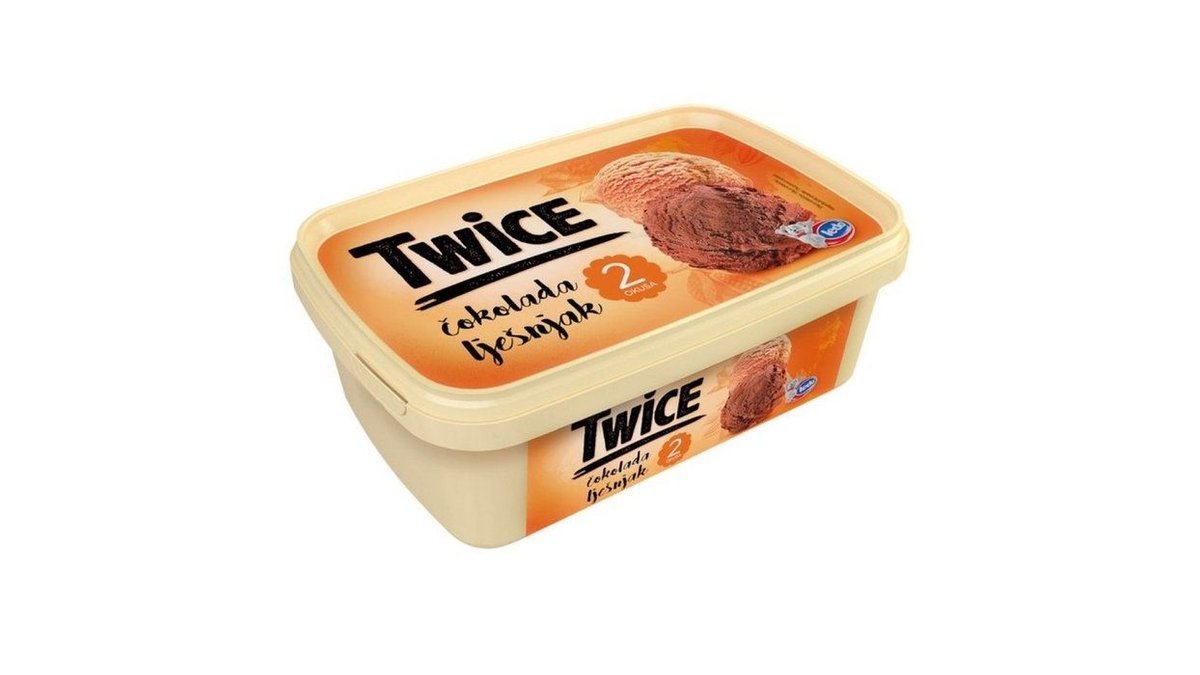 Ledo twice sladoled čokolada i lješnjak 1 l