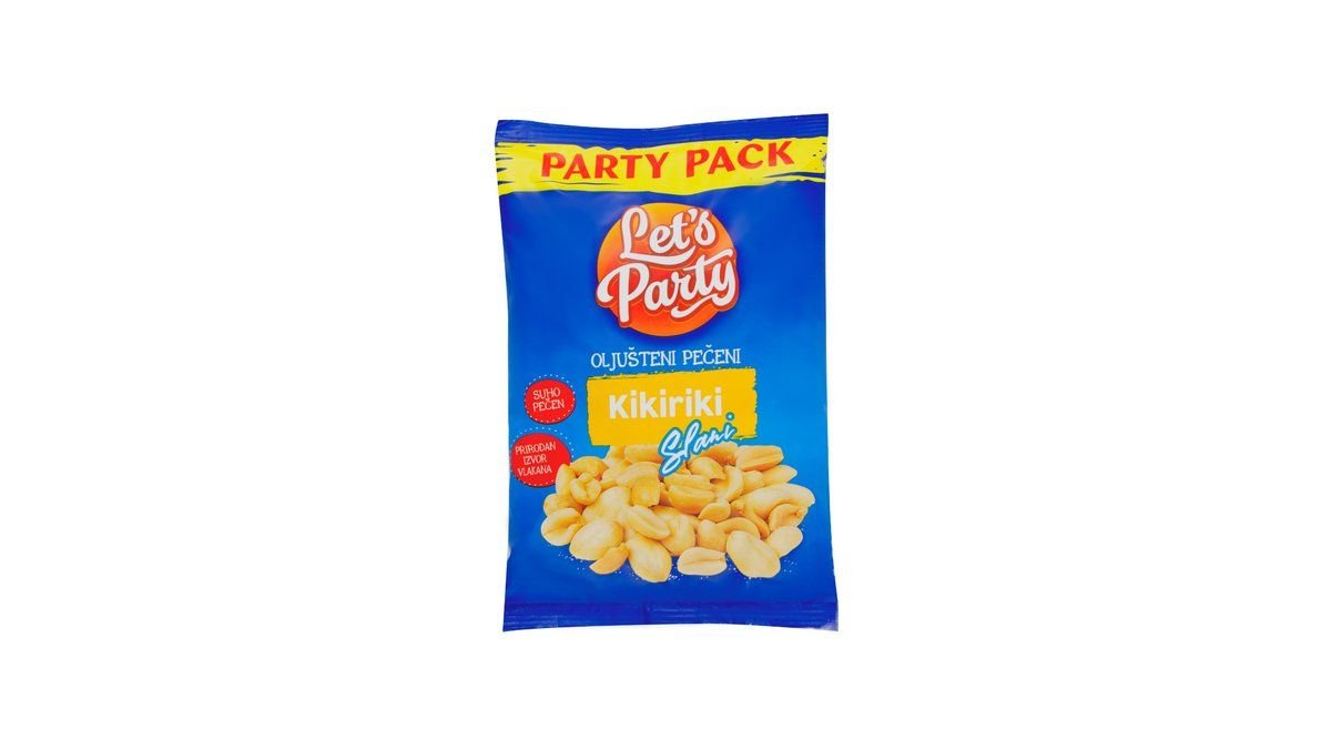 Let's party oljušteni pečeni kikiriki 500 g