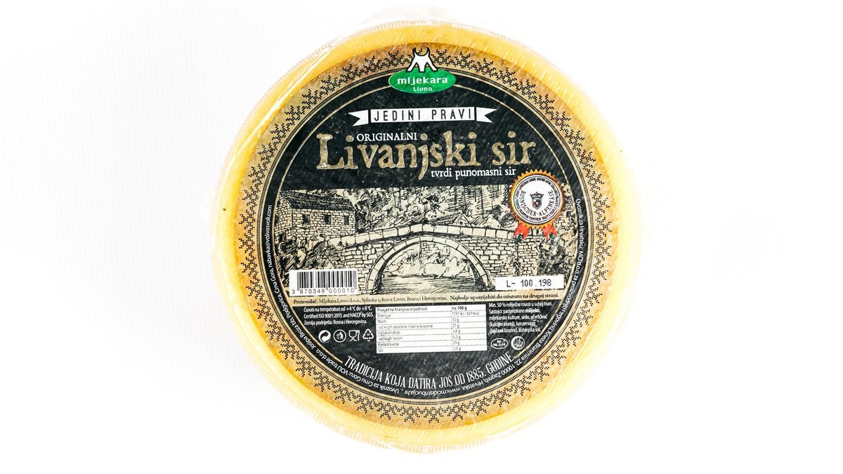 Mljekara Livno Sir Livanjski Kolut cca 350g