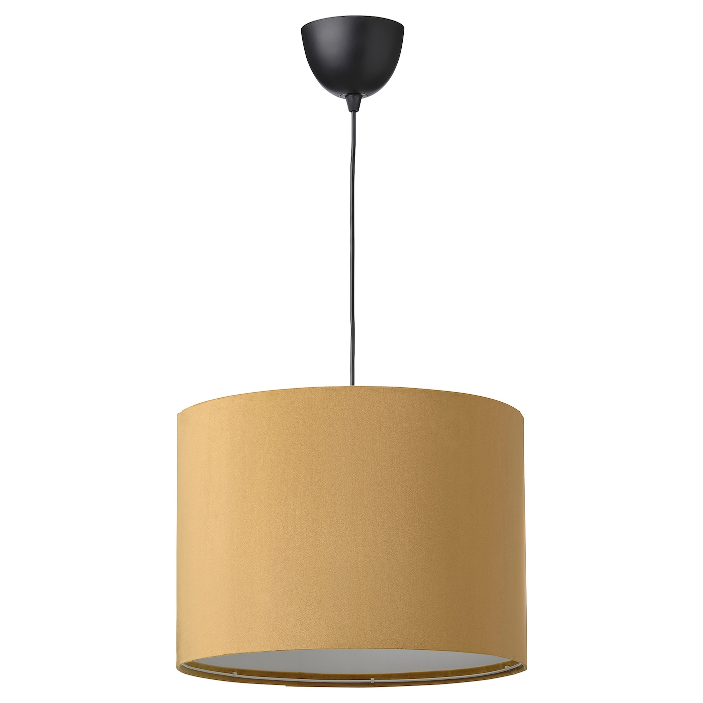MOLNSKIKT / SUNNEBY Visilica, crna/tamno žuta baršun, 42 cm