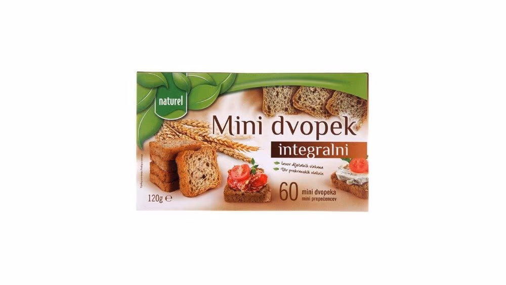 Naturel Mini dvopek integralni 120g