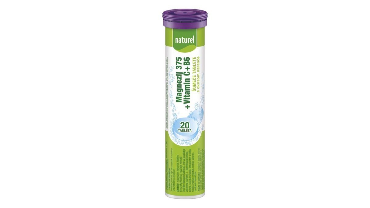 Naturel Šumeće Tablete Magnezij 375 Vitamin C Vitamin B 80 g