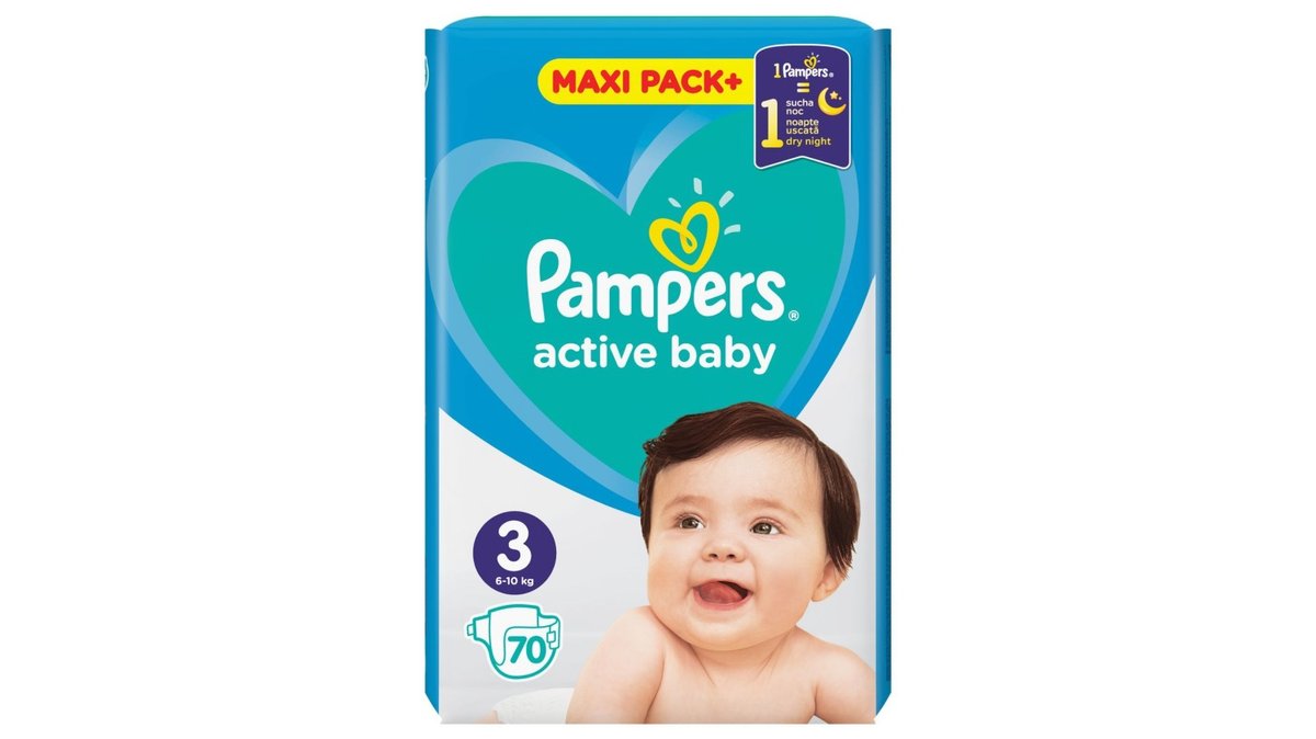 Pampers Active Baby pelene, veličina 3 Jumbo 6-10kg 70/1