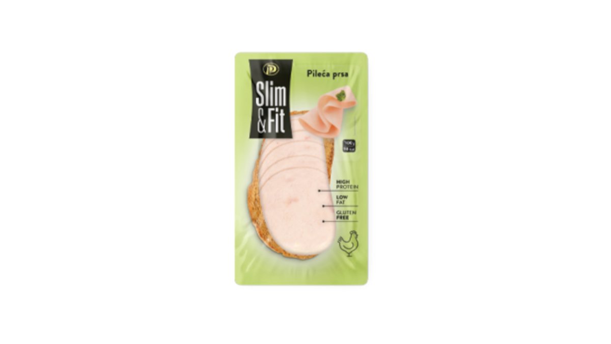 Perutnina Ptuj Slim&Fit Pileća Prsa narezak, 100 g