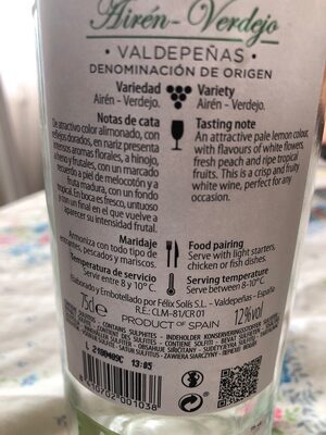 VINO LOS MOLINOS AIREN - VERDEJO 0,75 L
