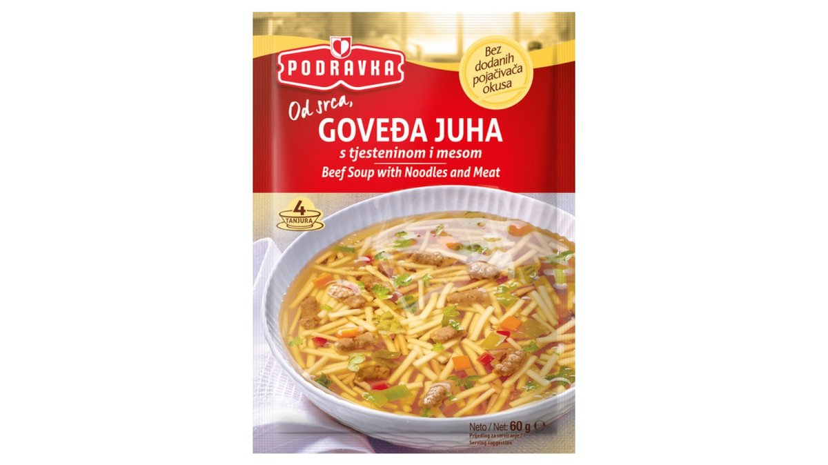 Podravka goveđa juha s tjesteninom i mesom 60g