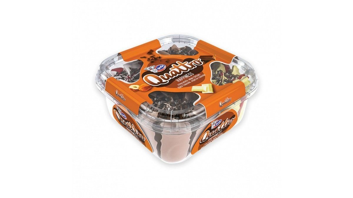 Quattro sladoled čokolada/stracatella 1650 ml