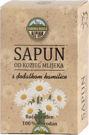 Sapun od kozjeg mlijeka s dodatkom kamilice, 70 g