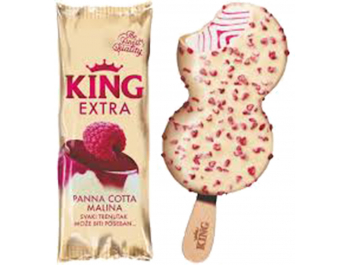 Ledo King Extra Panna Cotta Malina sladoled 90 ml