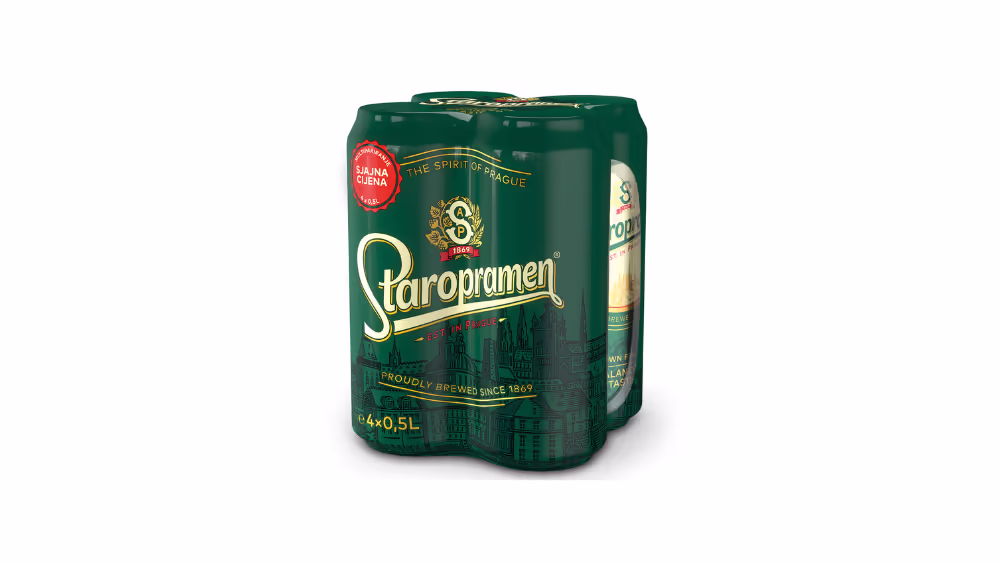 Staropramen pivo 4x0,5 l limenka