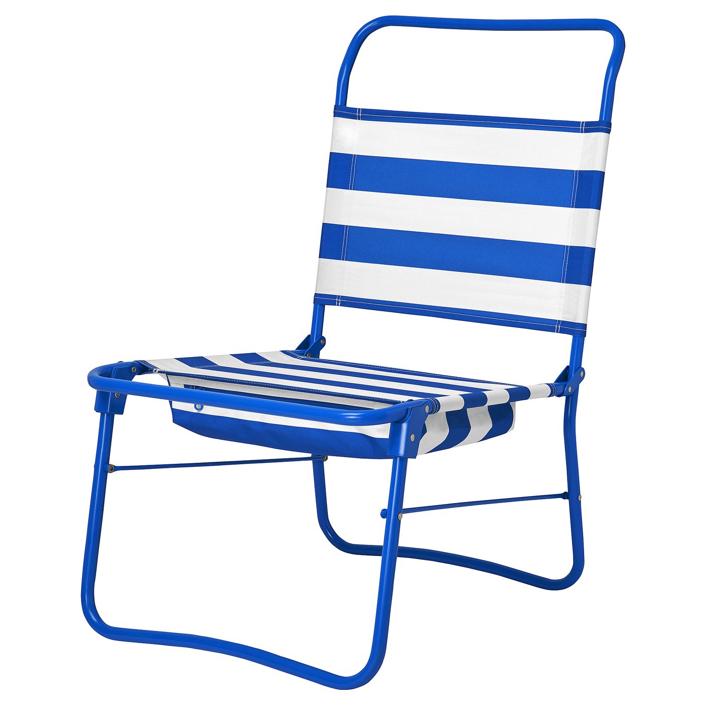 STRANDÖN Stolica za plažu, plava/bijela