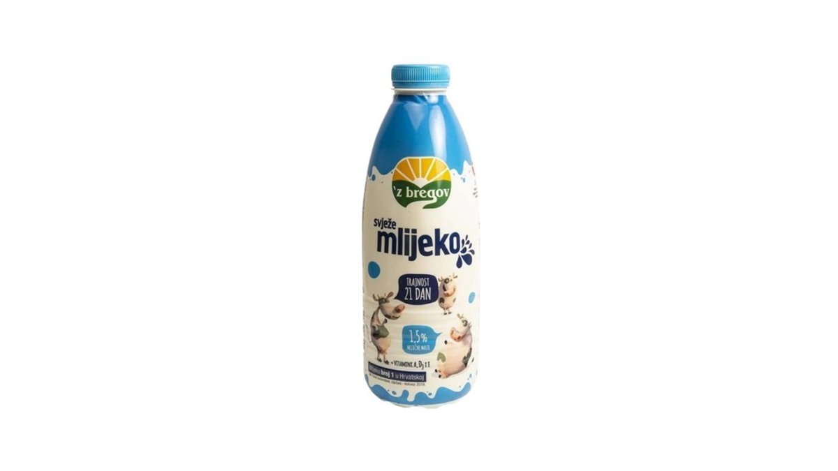 Svježe mlijeko 21 dan 1,5% mm 1 l