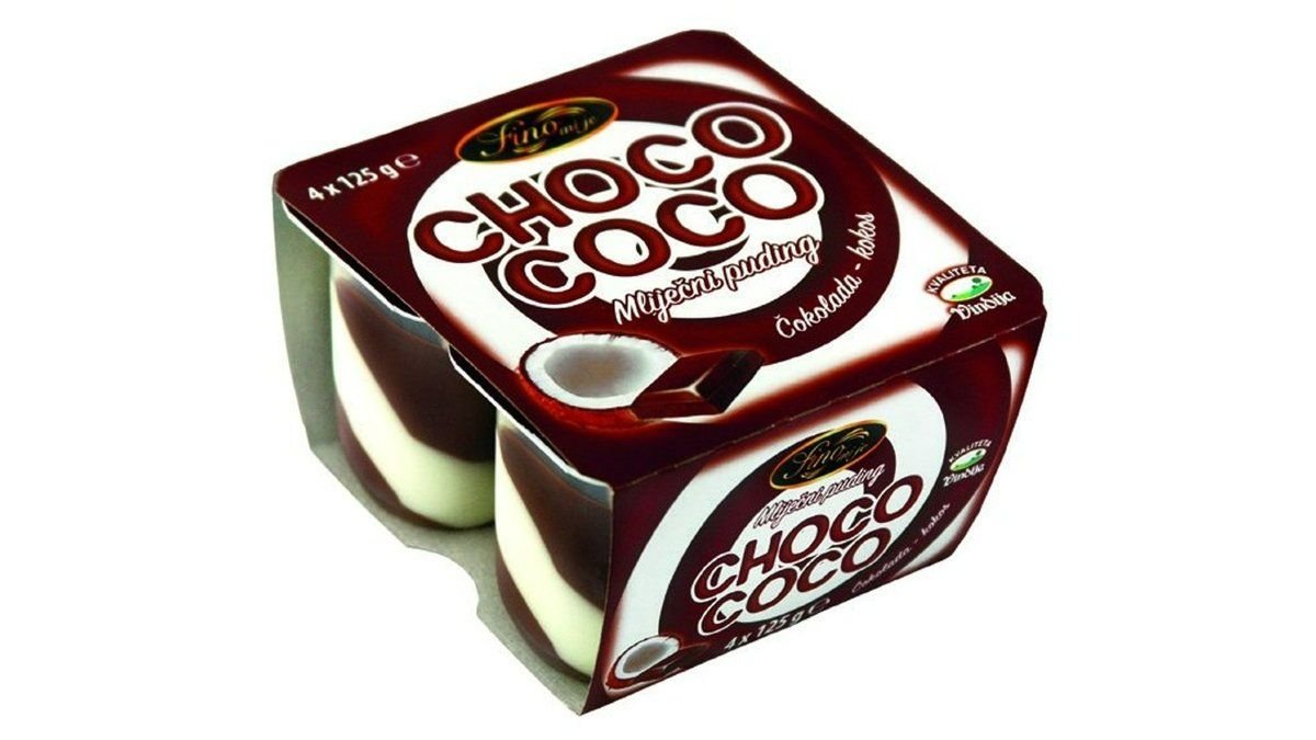 Vindija 'z bregov choco coco puding 1 pak 4x125 g