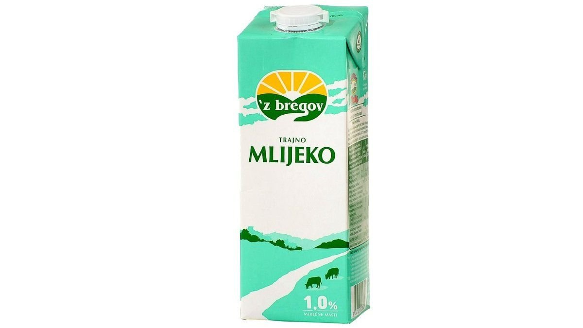 Vindija 'z bregov trajno mlijeko 1,0% m.m. 1 l