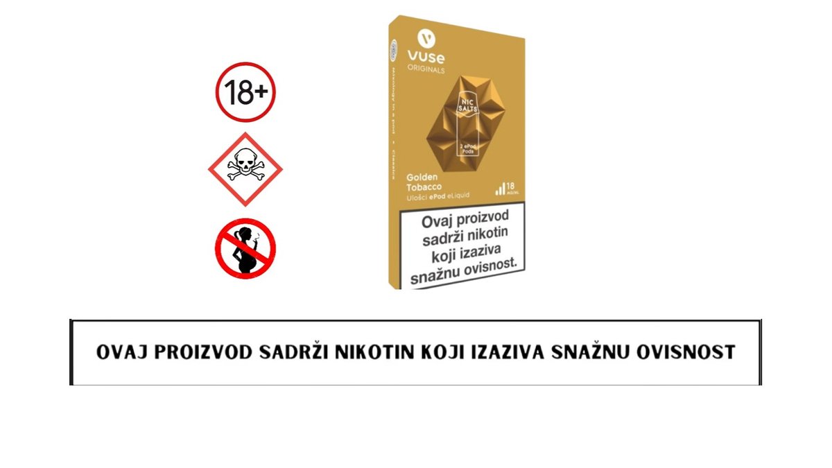 Vuse epod golden tobacco 18 mg