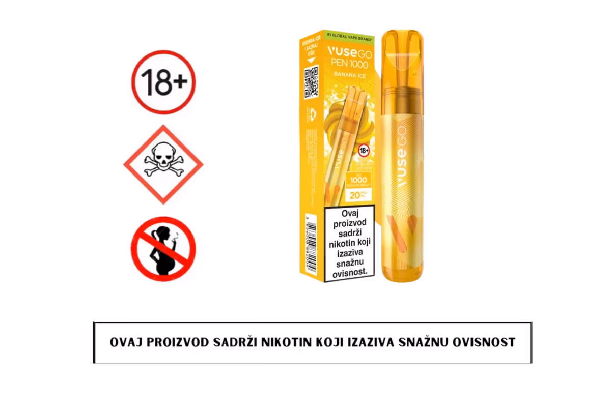 Vuse go 1000 Banana Ice 20 mg 1 komad